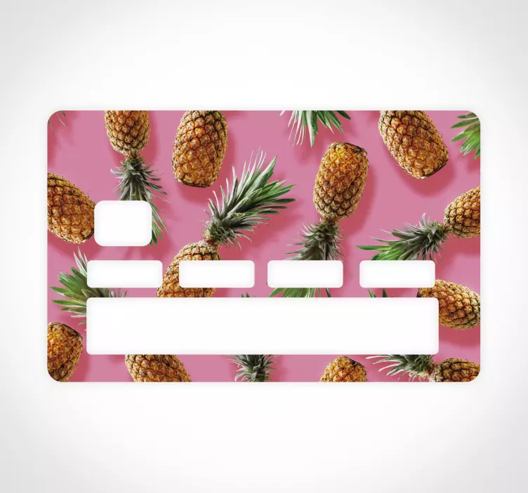 Pineapple pattern bank card sticker - TenStickers