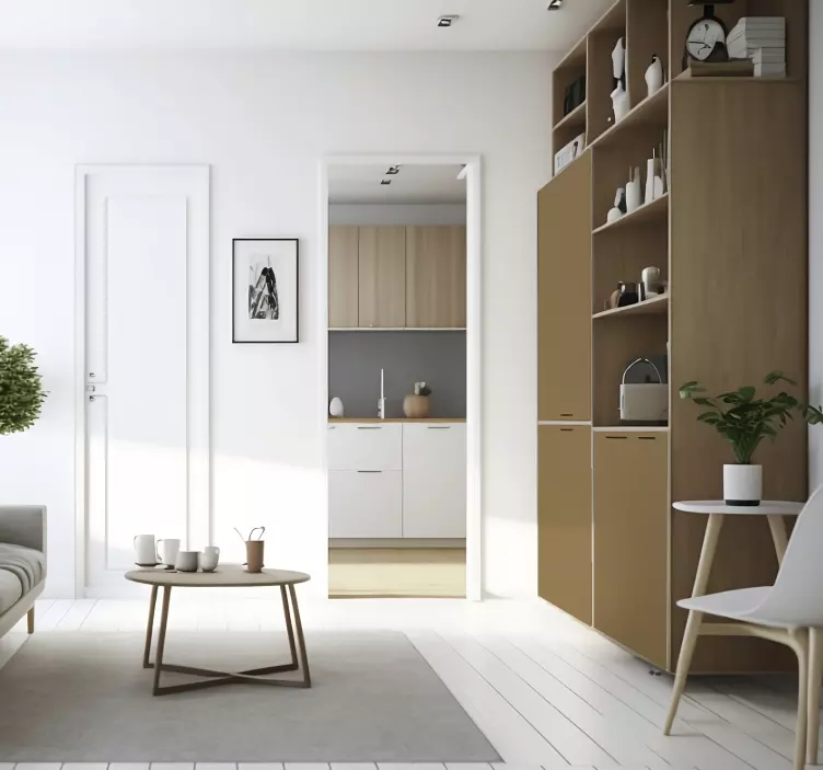 Matt beige brown vinyl wrap furniture - TenStickers