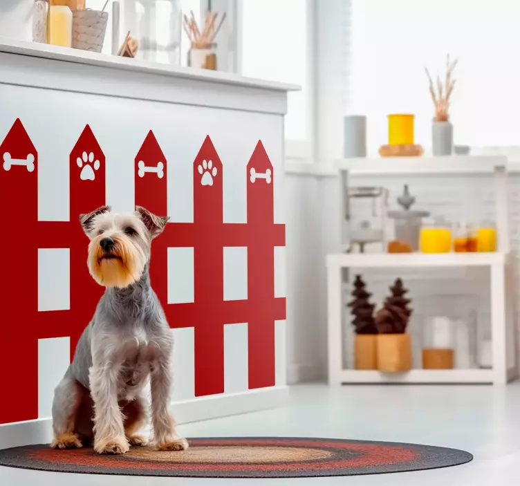 Garden fence pet stickers - TenStickers