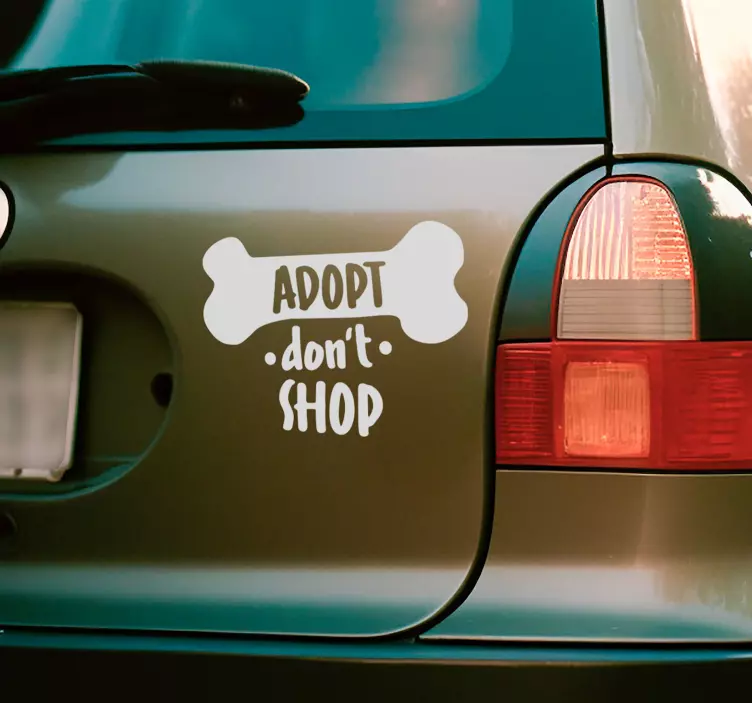 "Adopt don’t shop" bumper sticker - TenStickers