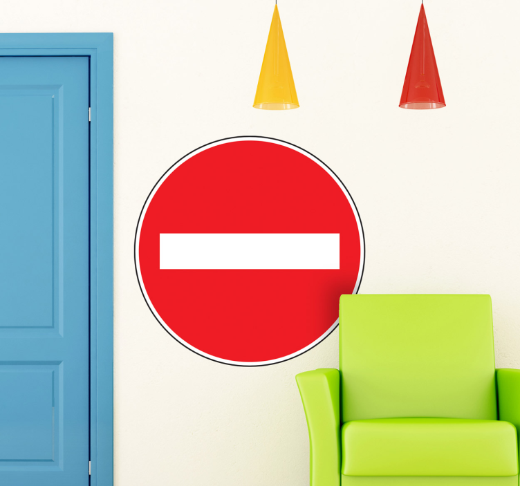 No Entry Wall Sticker - TenStickers
