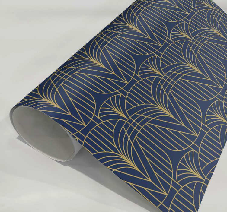 art deco pattern gold details print sticker - TenStickers