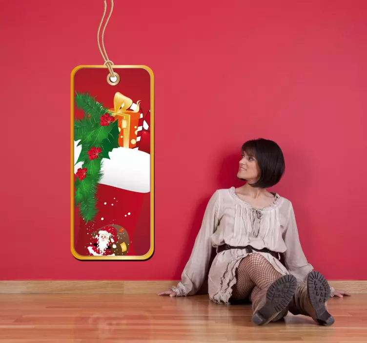 Label Christmas shop window sticker - TenStickers