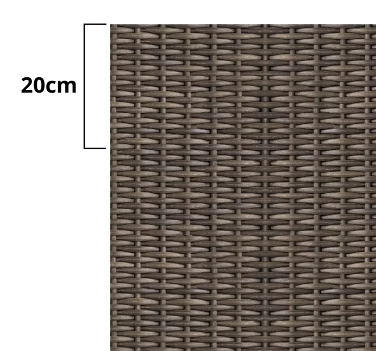 Woven Rattan Look Furniture Sticker - TenStickers