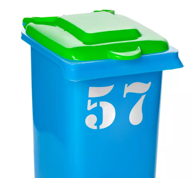 container number stickers for bin - TenStickers