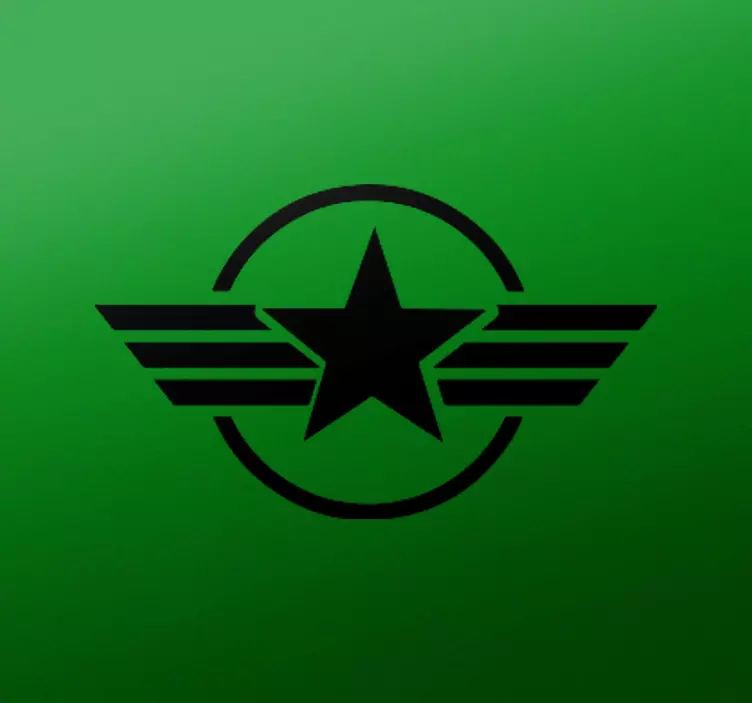 Star surrounded by a circle motorbike sticker - TenStickers