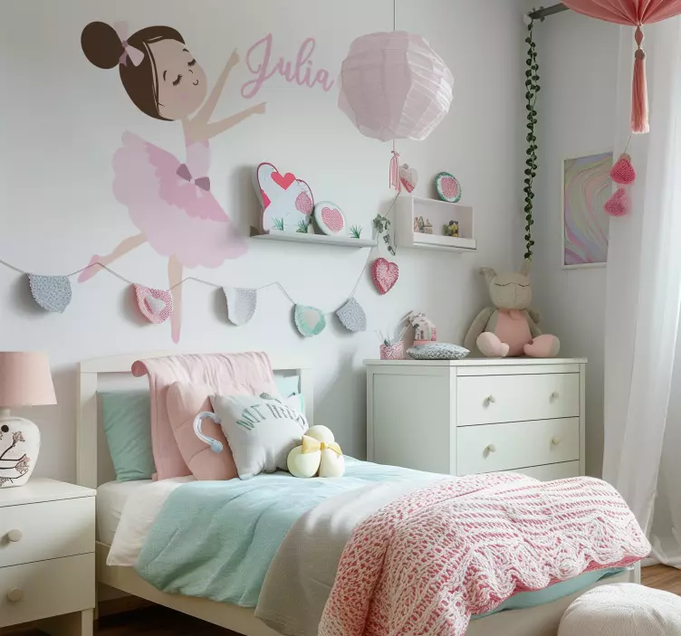 Little ballerina illustration sticker - TenStickers