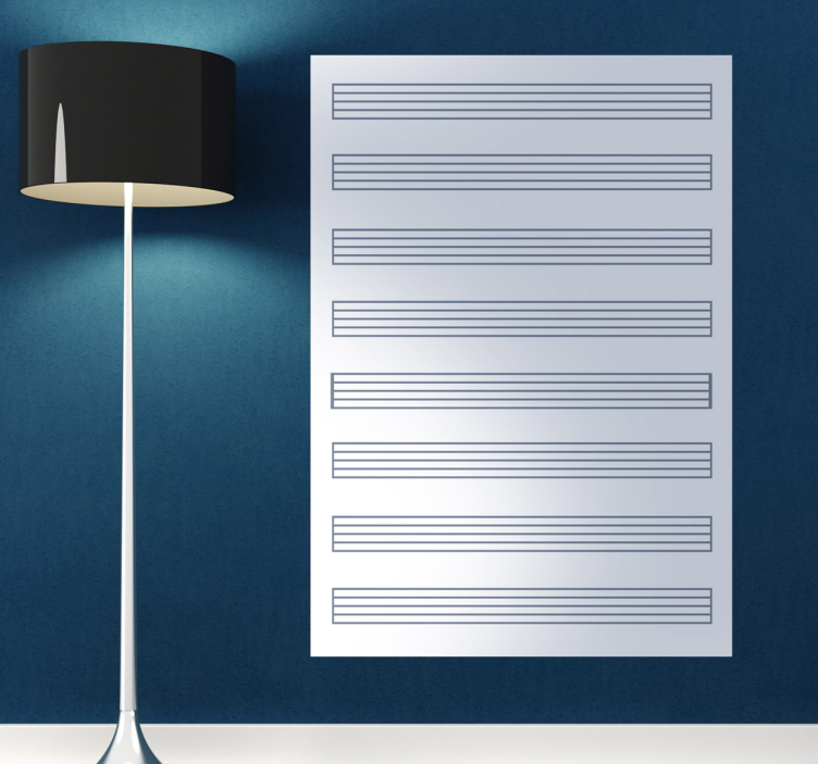 Whiteboard sheet for music wall sticker - TenStickers
