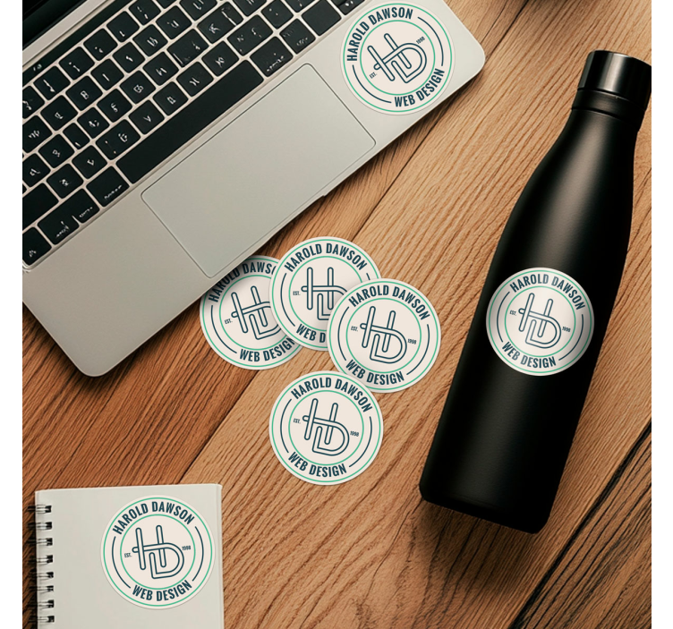 Custom print round sticker with logo - TenStickers