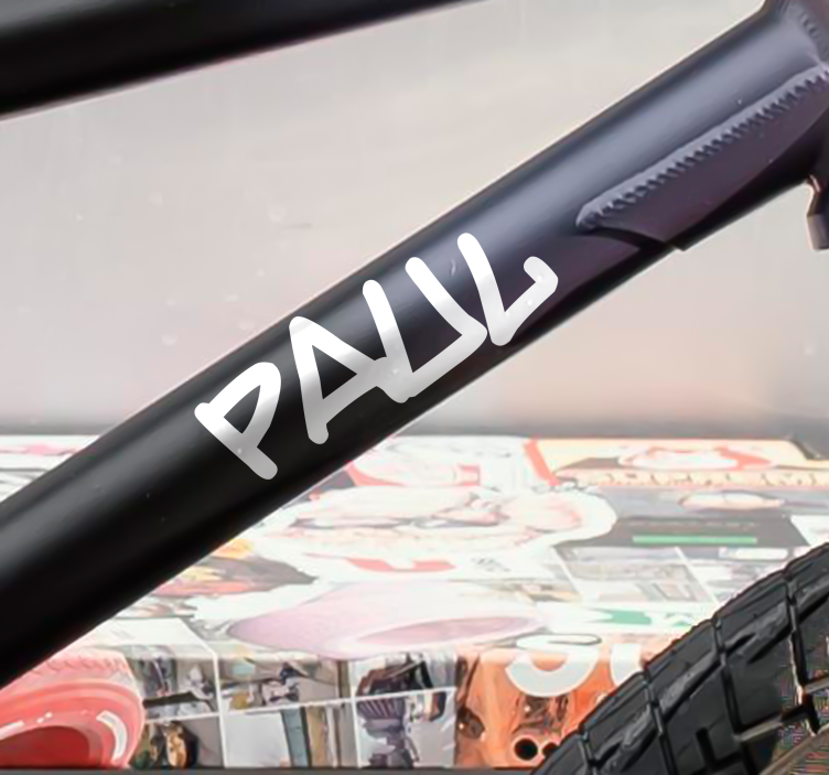 BMX style Bike name sticker - TenStickers