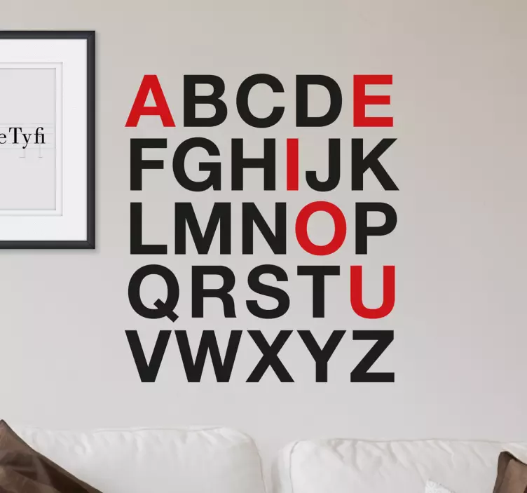 ABC Letters Red Emphasis wall sticker for kids - TenStickers