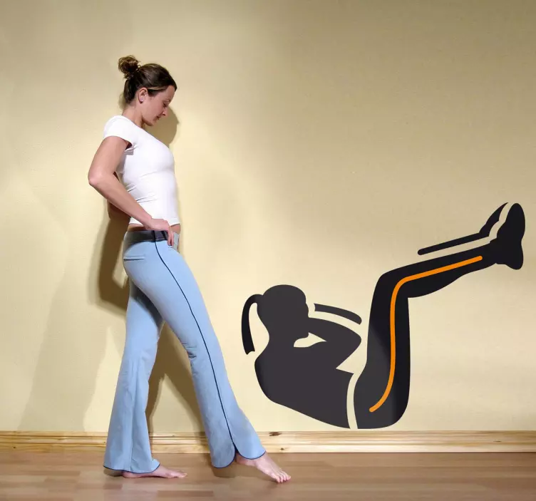 Abdominal Exercise Sports Decal - TenStickers
