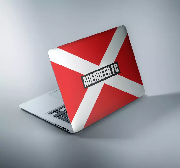 Aberdeen flag laptop sticker - TenStickers