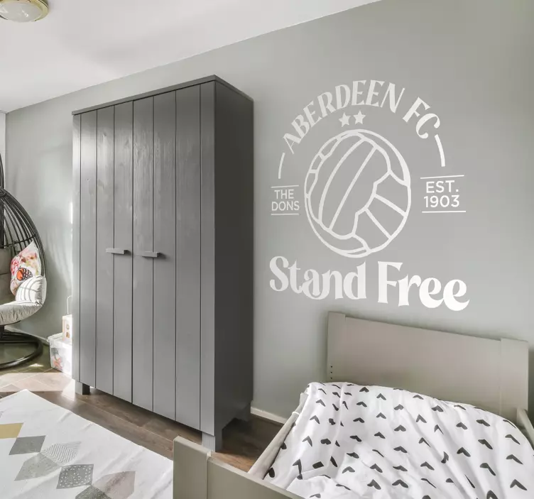Aberdeen vintage brand football wall sticker - TenStickers