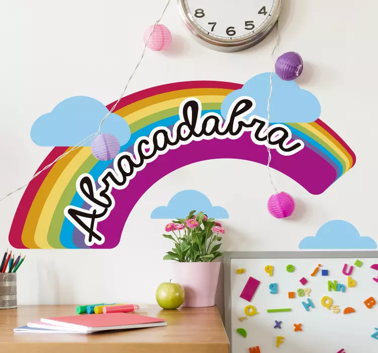 Abracadabra Rainbow Design wall sticker for kids - TenStickers