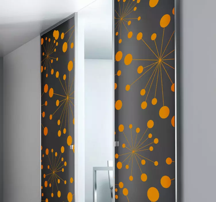 Abstract circles door sticker - TenStickers