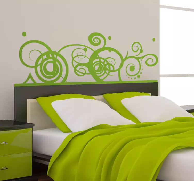 Abstract Decorative Headboard Wall Sticker - TenStickers