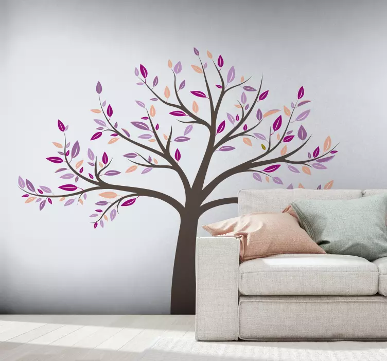 Abstract spring tree wall sticker - TenStickers