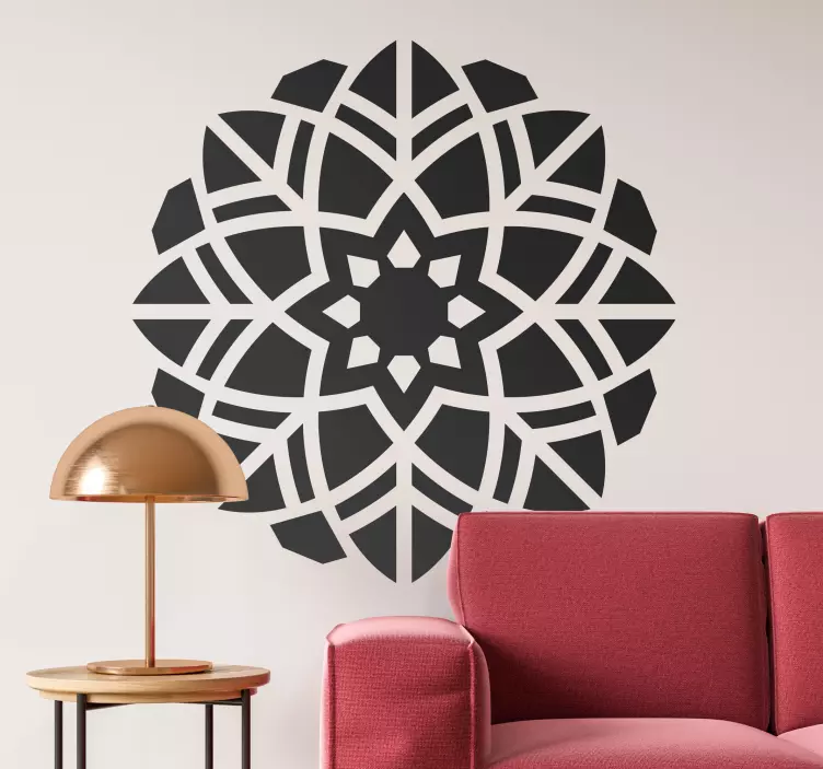 Abstract wall sticker complex botanical design - TenStickers