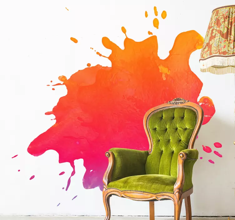 Abstract wall sticker in vivid color burst - TenStickers