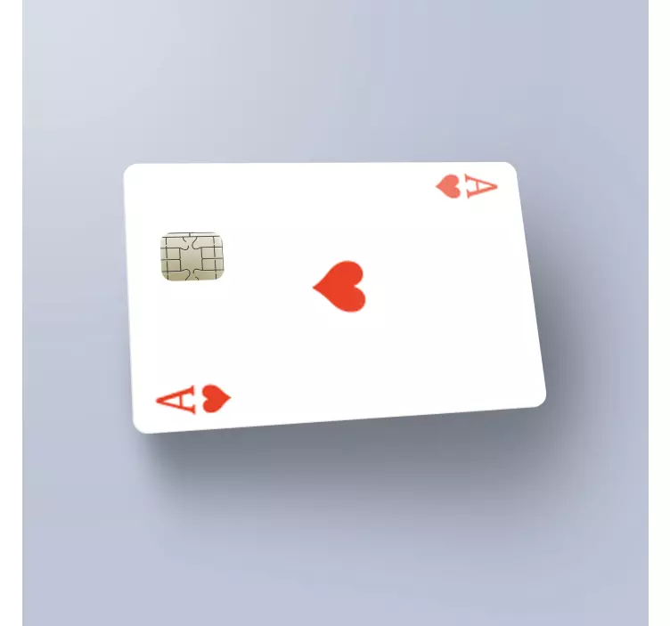 Ace of hearts bank card skin decal - TenStickers