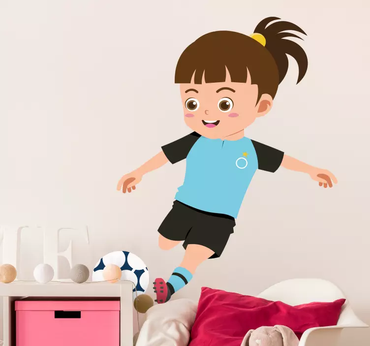 Active Girl Kicking sport sticker - TenStickers