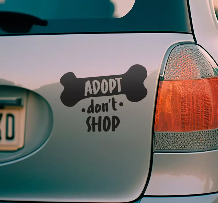 "Adopt don’t shop" bumper sticker - TenStickers