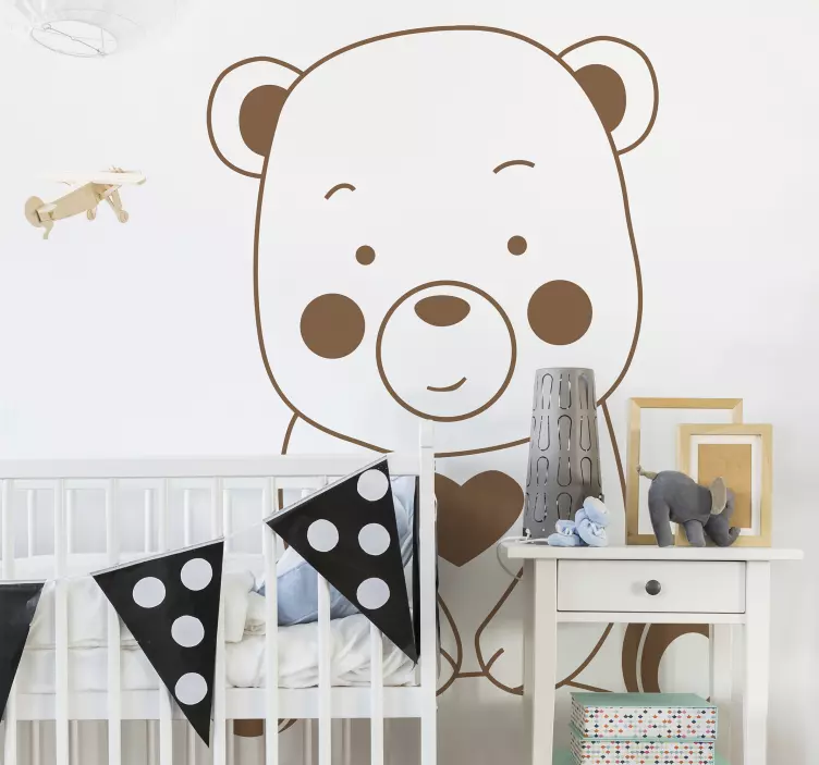 Adorable Bear Figure wall sticker for kids - TenStickers