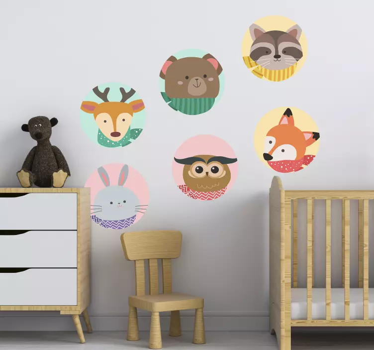 Adorable Creature Expressions farm animal wall sticker - TenStickers