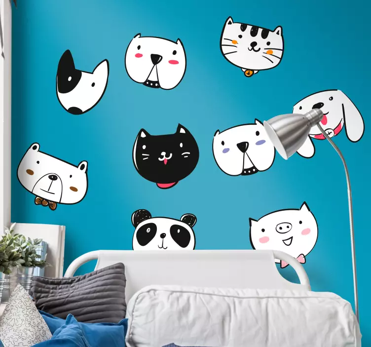 Adorable Creature Faces petsticker - TenStickers