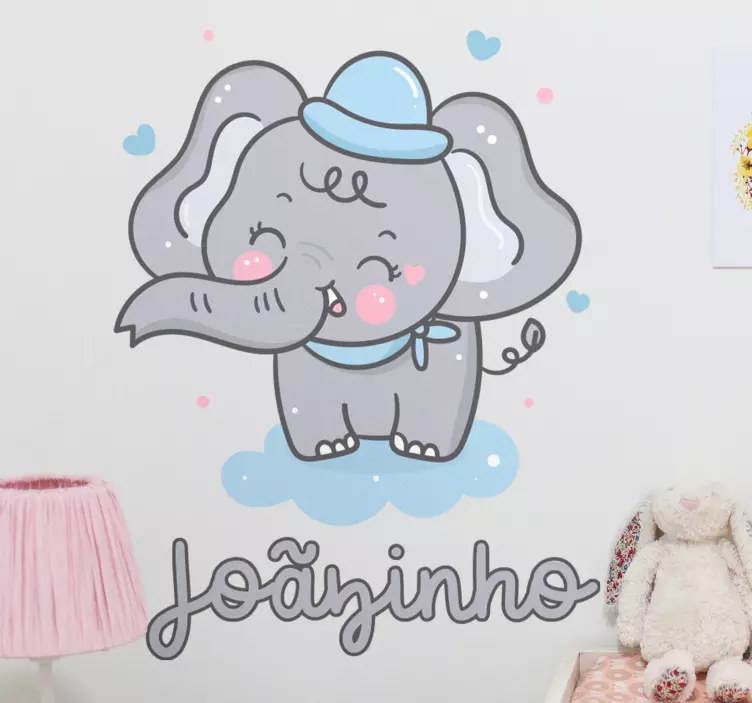 Adorable Elephant Figure wall sticker for kids - TenStickers