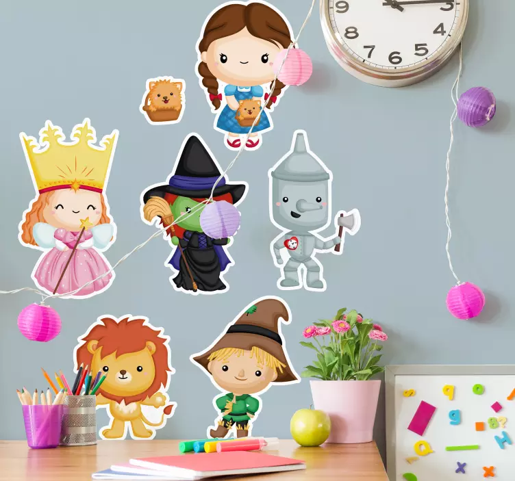 Adorable Fairy Tale Characters wall sticker for kids - TenStickers