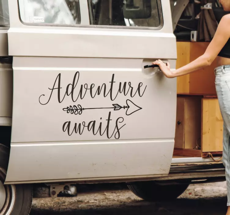 Adventure awaits campervan decal - TenStickers