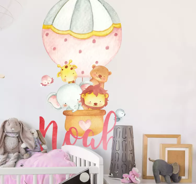 Custom balloon adventure wall sticker for kids - TenStickers