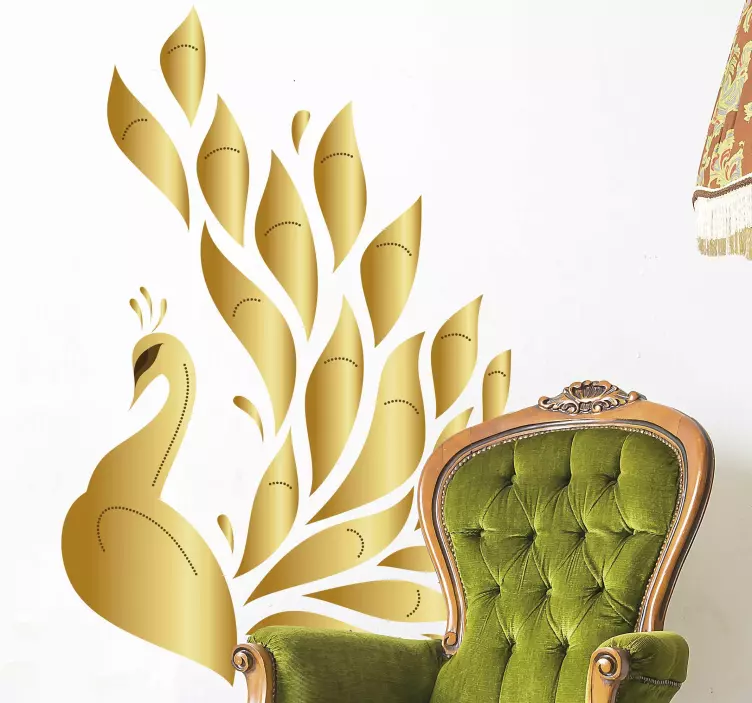 Animal wall sticker elegant peacock silhouette - TenStickers