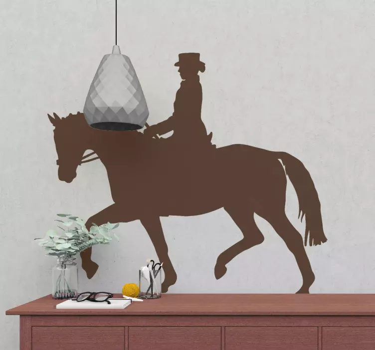 Animal wall sticker rider on horse - TenStickers