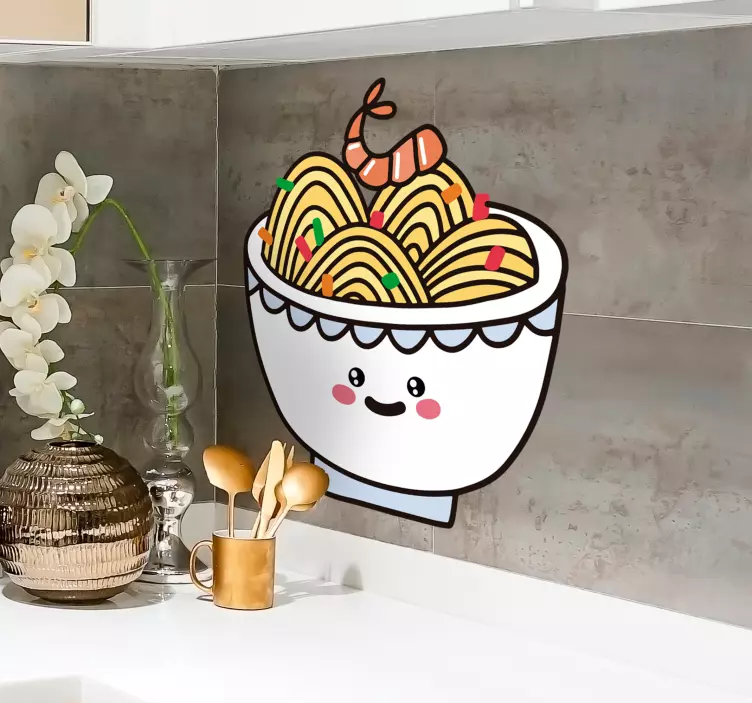 Anime ramen kitchen wall sticker - TenStickers