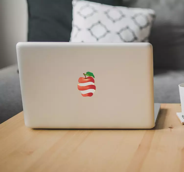 Apple rind laptop cover sticker fruit sticker - TenStickers