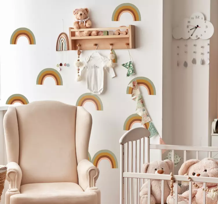 Arc-en-ciel bohème childrens' wall stickers - TenStickers