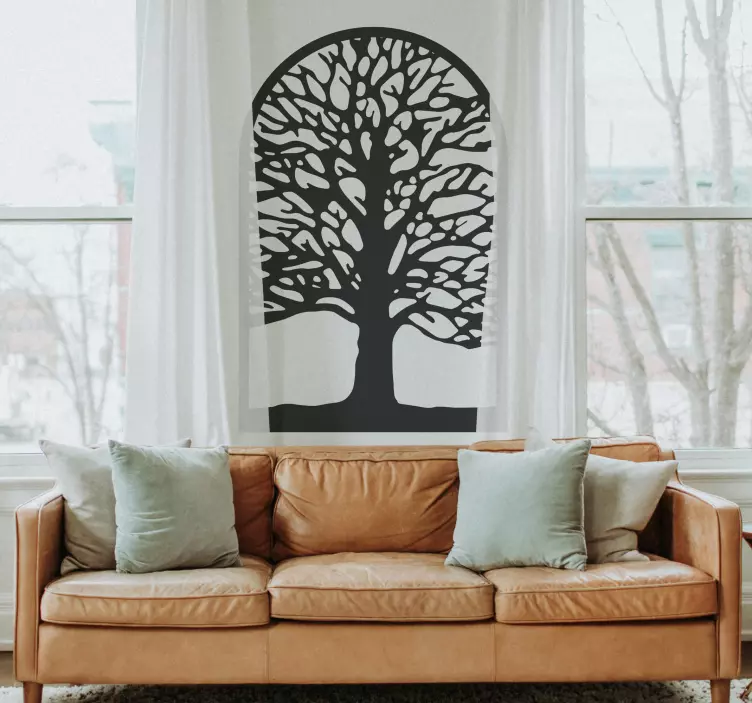 Arched tree vinyl wall sticker - TenStickers