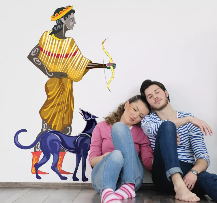 Artemis Greek Mythology Wall Sticker for Bedroom - TenStickers