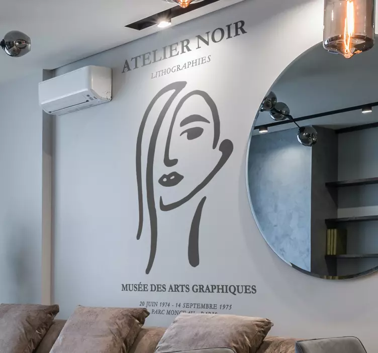 Atelier noir wall art sticker - TenStickers