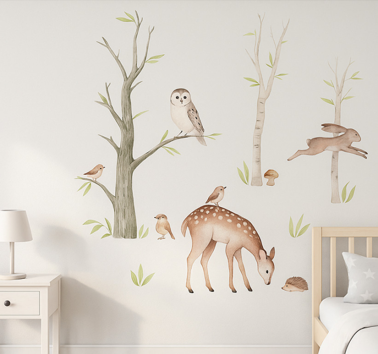 Autumn calmed forest wall sticker for kids - TenStickers
