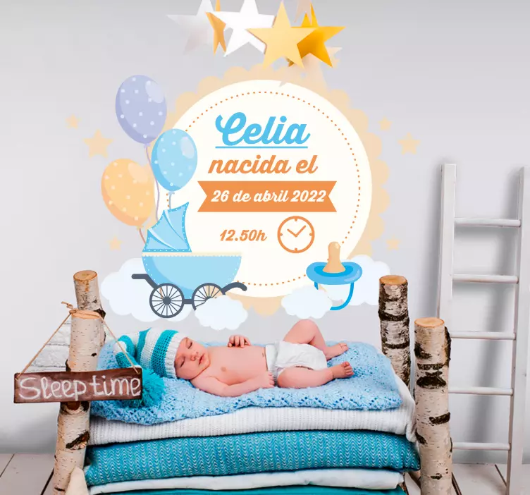 Baby Celebration Details wall sticker for kids - TenStickers