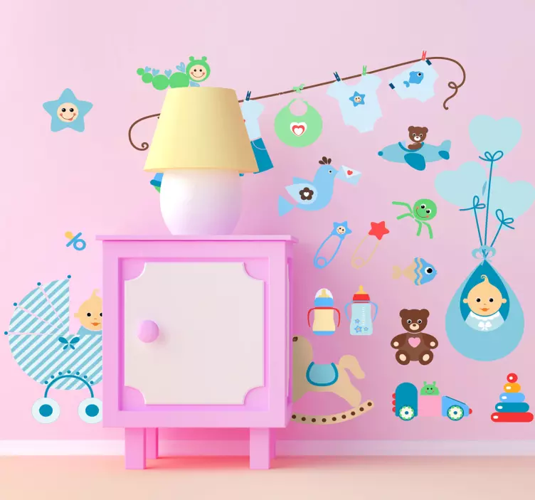 Baby Playtime Elements wall sticker for kids - TenStickers