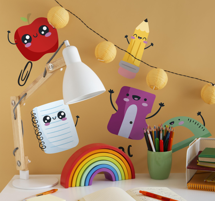 Back to school set educational wall stickers - TenStickers