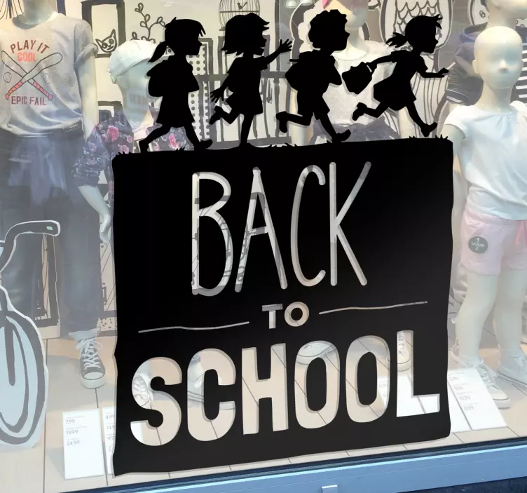 Back To School Window Sticker - TenStickers