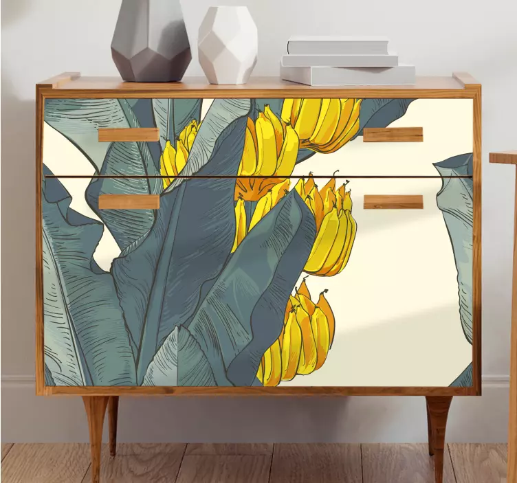 Banana tree artistic pattern furniture sticker - TenStickers
