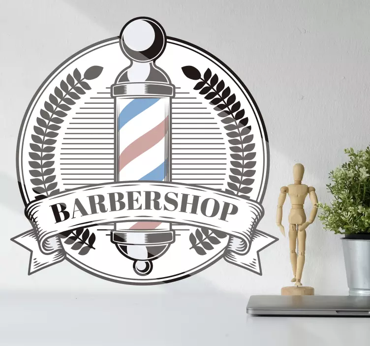 Barbershop Logo Design service sticker - TenStickers