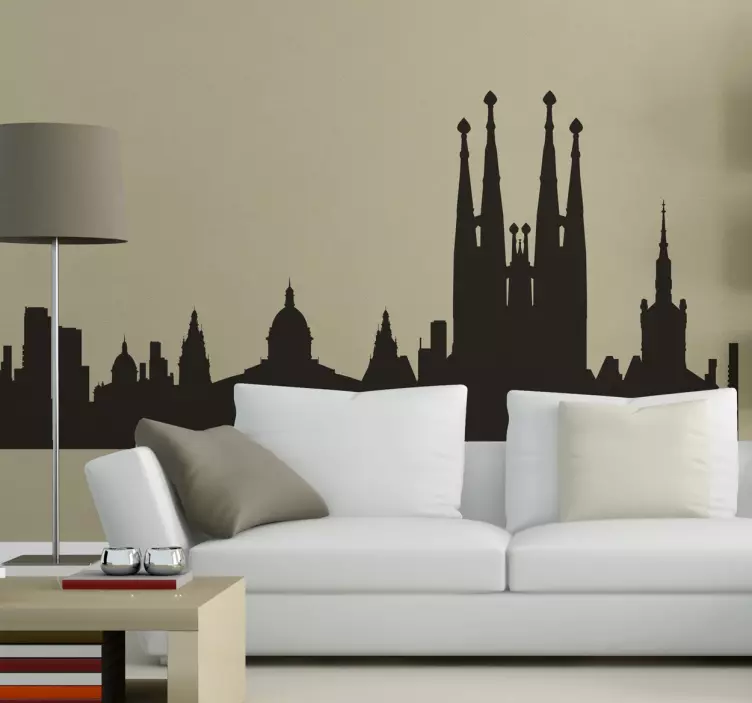 Barcelona Skyline Sticker - TenStickers